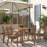 Load image into Gallery viewer, Outdoor Dining Table with Decorating Rod, Dark Brown/Black (143 cm)