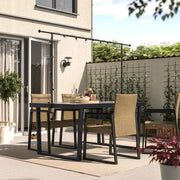 Outdoor Dining Table (with Decorating Rod For Handling Lights And Décor) Dark Grey/Black (161 cm)