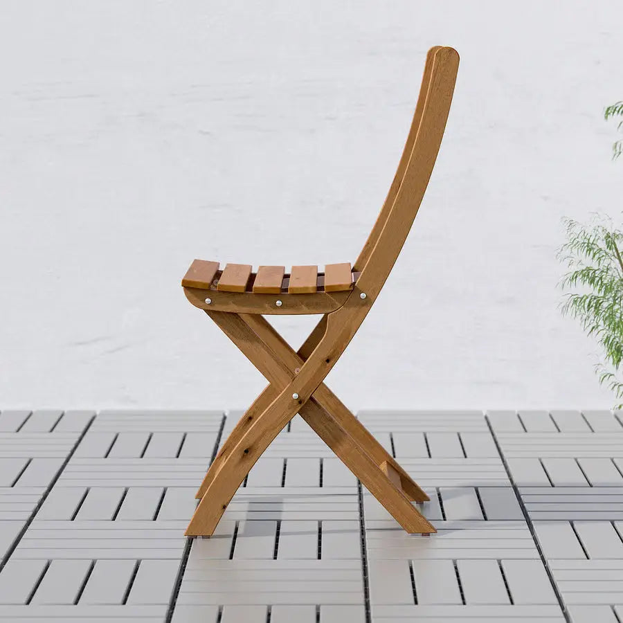 Outdoor Foldable Chair, Dark Brown