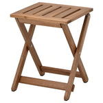 Load image into Gallery viewer, Outdoor Foldable Stool, Light Brown Stained (37×45 cm)