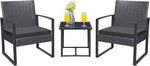 Load image into Gallery viewer, Outdoor Furniture Balcony Furniture 3 Pieces Garden Outdoor Furniture Set include 2 Rattan Chairs with Cushions and 1 Coffee Table-GCC Home Center