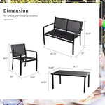 Load image into Gallery viewer, Outdoor Furniture Balcony Furniture 4 Pieces Garden Outdoor Furniture Set include 3 Chairs and 1 Coffee Table-GCC Home Center