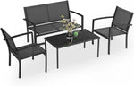 Load image into Gallery viewer, Anovara Outdoor Furniture Balcony Furniture 4 Pieces Garden Outdoor Furniture Set include 3 Chairs and 1 Coffee Table