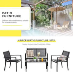 Load image into Gallery viewer, Outdoor Furniture Balcony Furniture 4 Pieces Garden Outdoor Furniture Set include 3 Chairs and 1 Coffee Table-GCC Home Center