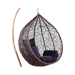 Load image into Gallery viewer, Outdoor Hanging Egg Chair with Stand - Weather-Resistant Rattan, Sturdy Steel Frame &amp; All-Weather Cushions for Patio, Garden, or Indoor Use-GCC Home Center