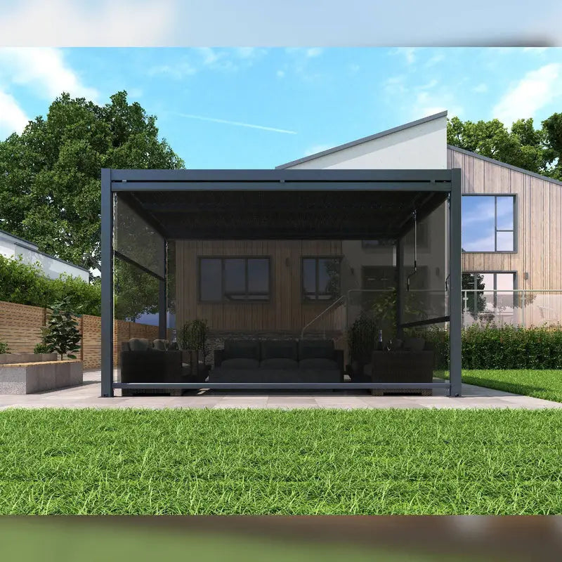 Outdoor Pergola & Screen with LED Light (300×400 cm)