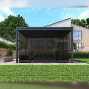 Outdoor Pergola & Screen with LED Light (300×400 cm)