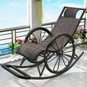 Outdoor rocking chair, high back rattan patio rocking chair, 300kg support, all weather porch-GCC Home Center