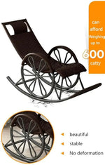 Load image into Gallery viewer, Outdoor rocking chair, high back rattan patio rocking chair, 300kg support, all weather porch-GCC Home Center