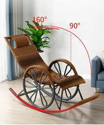 Load image into Gallery viewer, Outdoor rocking chair, high back rattan patio rocking chair, 300kg support, all weather porch-GCC Home Center