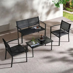 Load image into Gallery viewer, Outdoor Sofa Set (2+1+1+Coffee Table) – Black