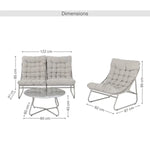 Load image into Gallery viewer, Outdoor Sofa Set (2+1+1+Coffee Table) – Cream