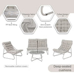 Load image into Gallery viewer, Outdoor Sofa Set (2+1+1+Coffee Table) – Cream