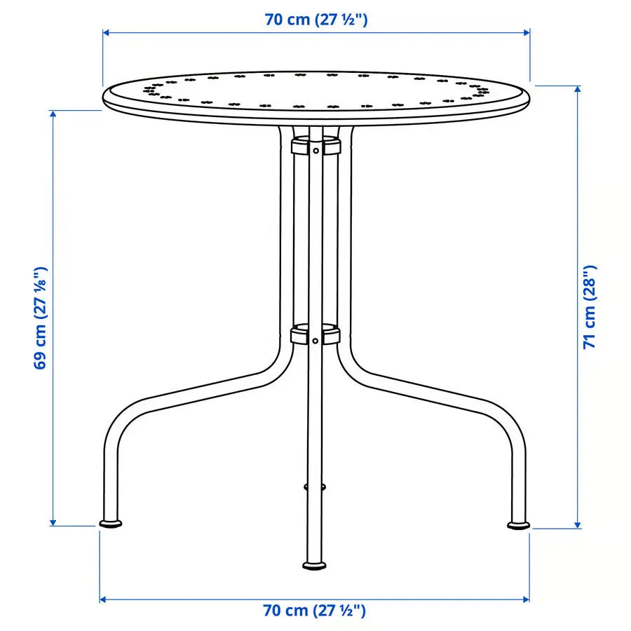 Outdoor Table, Grey (70 cm Diameter)