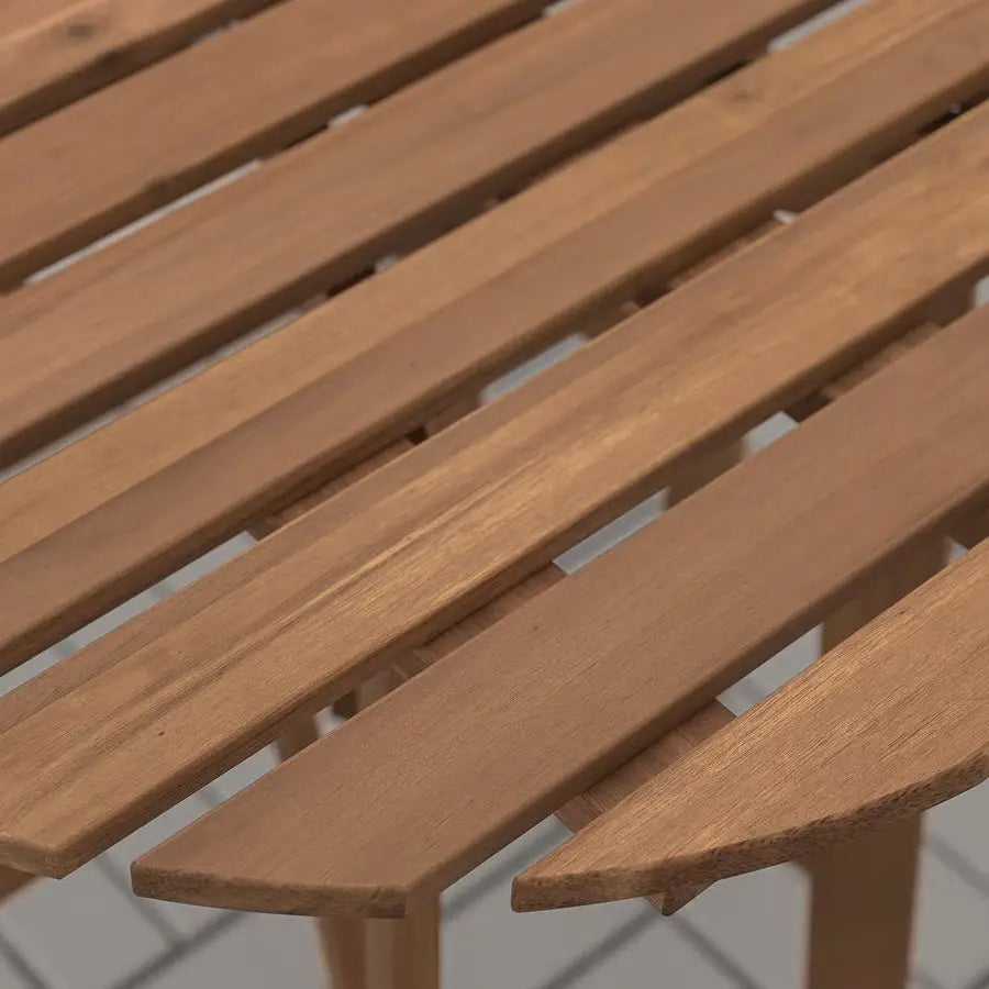 Outdoor Wooden Dining Table, Dark Brown