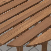Outdoor Wooden Dining Table, Dark Brown