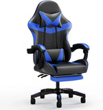 Load image into Gallery viewer, Peng General Gaming Chair with Footrest,Racing Gaming Chair,Computer Gamer Chair,Ergonomic Game Chair with Adjustable Headrest and Lumbar Support (Blue)-GCC Home Center