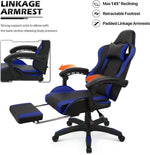 Load image into Gallery viewer, Peng General Gaming Chair with Footrest,Racing Gaming Chair,Computer Gamer Chair,Ergonomic Game Chair with Adjustable Headrest and Lumbar Support (Blue)-GCC Home Center