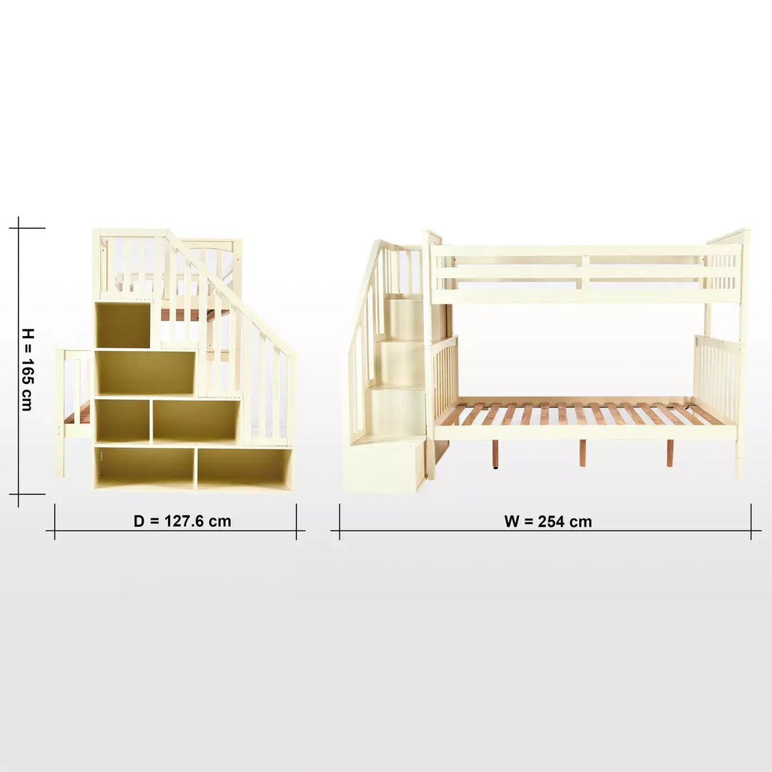 Perry's Trio Bunk Bed - 120x200 cm and 90x200 cm-GCC Home Center