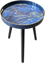 Load image into Gallery viewer, Plastics Tray Side Table – Indian Style Coffee Table with 17.7" Wooden Legs