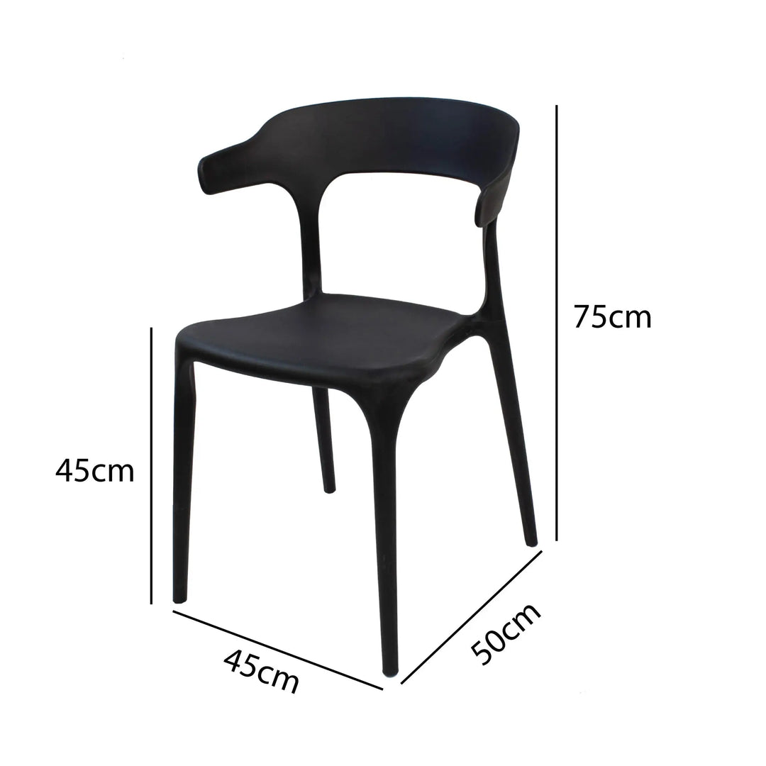 Jilphar Furniture Polypropylene Indoor/Outdoor Chair JP1034-GCC Home Center