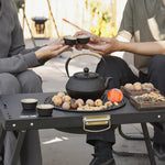 Load image into Gallery viewer, Portable BBQ Camping Table – Black | Compact Folding Grill with 30cm Removable Mesh