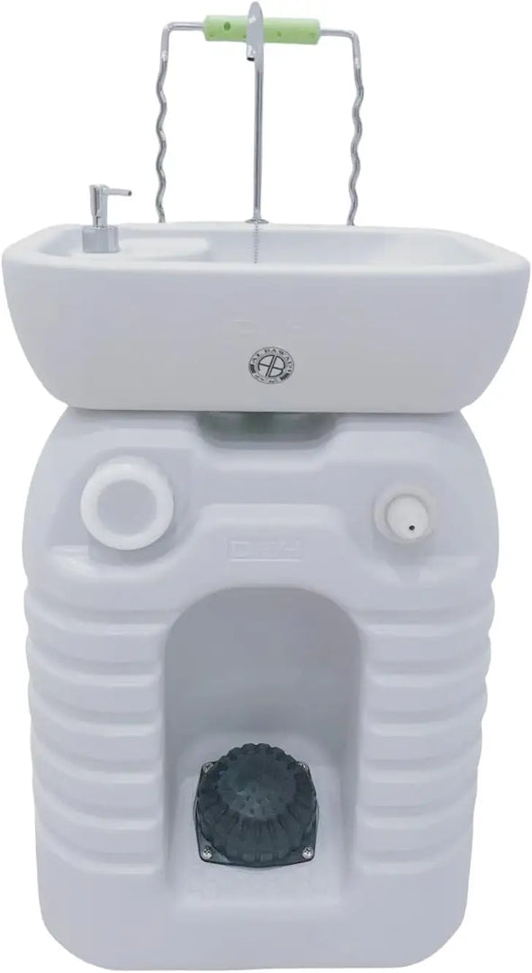 ALBAWADI Portable Camping Hand Wash Sink Foot Pump With 45L Water Tank Wheels Dispenser Adjustable Height Size