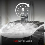 Load image into Gallery viewer, Portable Countertop Ice Maker, 12KG Ice Production, 6 Minute Fast Ice Making, Plastic Body with Transparent Lid, Black, Model OG141IM Brand: Ogera