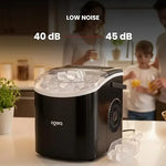 Load image into Gallery viewer, Portable Countertop Ice Maker, 12KG Ice Production, 6 Minute Fast Ice Making, Plastic Body with Transparent Lid, Black, Model OG141IM Brand: Ogera