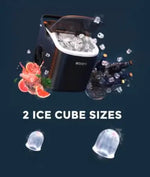 Load image into Gallery viewer, Portable Countertop Ice Maker - 9 Ice Cubes in 6 Minutes, 12kg Daily Output, Self-Cleaning with Ice Bags, Scoop, and Basket for Kitchen, Office, Bar, Party