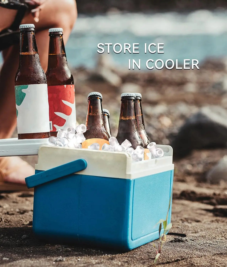 Portable Countertop Ice Maker, 9 Ice Cubes in 6 Minutes, 12kg/Day | Ice Cube Maker, 2 Sizes of Ice, Self-Cleaning, with Ice Bags, Scoop and Basket, for Home, Kitchen, Office, Bar, Party, Black