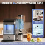 Load image into Gallery viewer, Portable Countertop Nugget Ice Maker Machine with Self-Cleaning, Dual Water Tank, Quiet 45dB Compressor, 38lbs Daily Ice Production for Home Kitchen Office Bar Restaurant RV Party