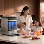 Load image into Gallery viewer, Portable Countertop Nugget Ice Maker Machine with Self-Cleaning, Dual Water Tank, Quiet 45dB Compressor, 38lbs Daily Ice Production for Home Kitchen Office Bar Restaurant RV Party