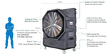 Load image into Gallery viewer, Portable Evaporative Air Cooler – 48000m³/h | BS-PAC-48000-TW