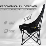 Load image into Gallery viewer, Portable Folding Camping Chair with High Back, Outdoor Chair for Outdoor Camping, Beach - Black-GCC Home Center