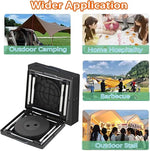 Load image into Gallery viewer, Portable Folding Camping Table and Stool Set (Black, Adjustable Height, 68x40x55cm)
