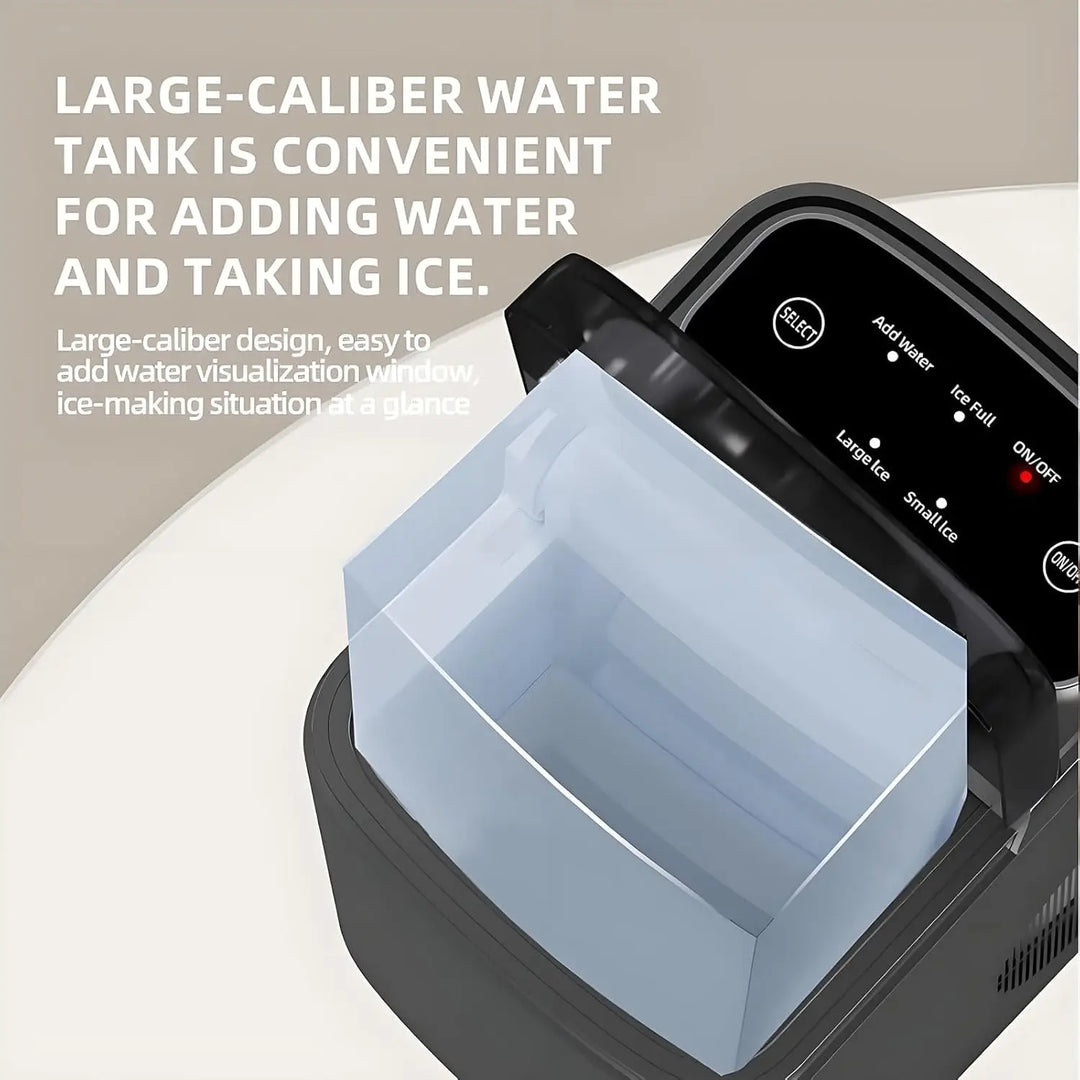 Portable Ice Maker Machine for Countertop – 1.2L Water Tank, Makes Bullet Ice in 7.5 Minutes, 12kg/24H, Self-Cleaning, Compact Electric Ice Maker for Home, Kitchen, Bar & Office (Grey)