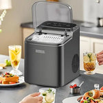 Load image into Gallery viewer, Portable Ice Maker Machine for Countertop – 1.2L Water Tank, Makes Bullet Ice in 7.5 Minutes, 12kg/24H, Self-Cleaning, Compact Electric Ice Maker for Home, Kitchen, Bar &amp; Office (Grey)