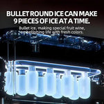 Load image into Gallery viewer, Portable Ice Maker Machine for Countertop – 1.2L Water Tank, Makes Bullet Ice in 7.5 Minutes, 12kg/24H, Self-Cleaning, Compact Electric Ice Maker for Home, Kitchen, Bar &amp; Office (Grey)