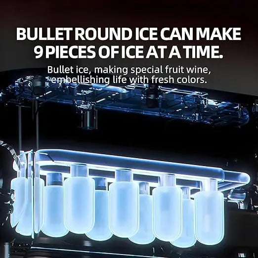 Portable Ice Maker Machine for Countertop – 1.2L Water Tank, Makes Bullet Ice in 7.5 Minutes, 12kg/24H, Self-Cleaning, Compact Electric Ice Maker for Home, Kitchen, Bar & Office (Grey)