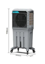 Load image into Gallery viewer, Portable Industrial Evaporative Air Cooler, 125L - Indoor And Outdoor Areas - With Strong Wheels &amp; Brakes