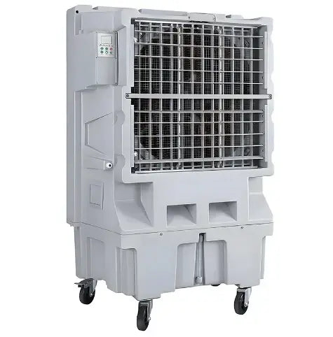 Portable Industrial Evaporative Air Cooler, indoor and outdoor areas with strong wheels & brakes - air cooler, air purifier, fan, and humidifier