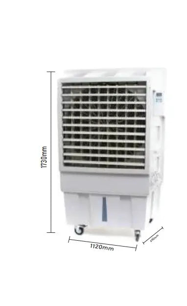 Portable Industrial Evaporative Air Cooler, Indoor And Outdoor Areas - With Strong Wheels & Brakes - 150L