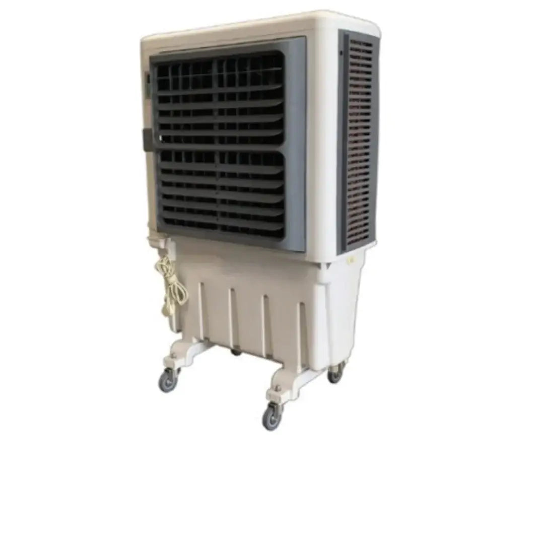 Portable Industrial Evaporative Air Cooler, indoor and outdoor areas, with strong wheels & brakes