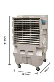 Portable Industrial Evaporative Air Cooler, indoor and outdoor areas with strong wheels & brakes - air cooler, air purifier, fan, and humidifier