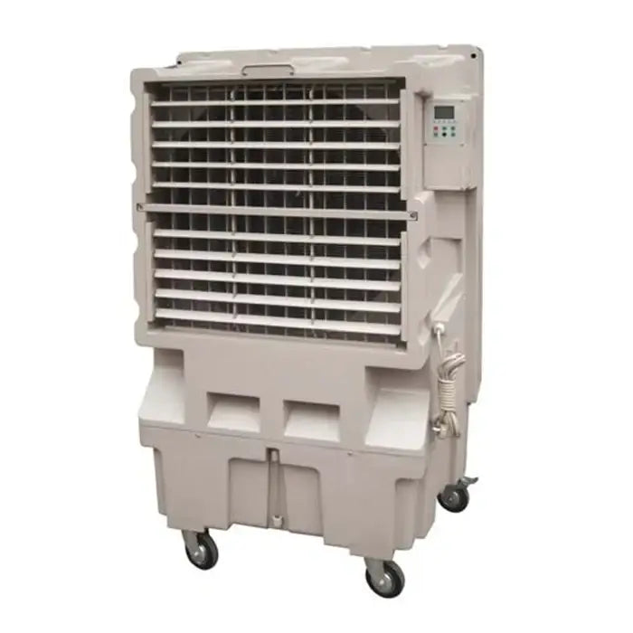 Portable Industrial Evaporative Air Cooler, indoor and outdoor areas with strong wheels & brakes - air cooler, air purifier, fan, and humidifier