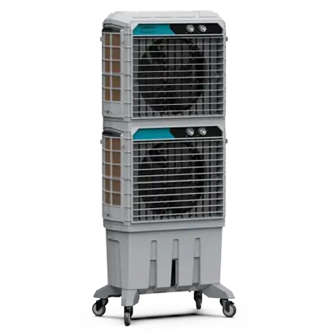 Portable Industrial Evaporative Air Cooler, Indoor And Outdoor Areas - With Strong Wheels & Brakes - (125-litres)