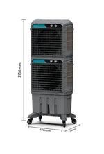 Load image into Gallery viewer, Portable Industrial Evaporative Air Cooler, Indoor And Outdoor Areas - With Strong Wheels &amp; Brakes - (125-litres)