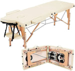 Load image into Gallery viewer, COOLBABY Portable Massage Table Professional Adjustable Folding Bed with 3-part Wooden Frame Ergonomic Headrest and Tote Bag for Therapeutic Tattoo Salon SPA Facial Treatment…