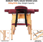 Load image into Gallery viewer, COOLBABY Portable Massage Table Professional Adjustable Folding Bed with 3-part Wooden Frame Ergonomic Headrest and Tote Bag for Therapeutic Tattoo Salon SPA Facial Treatment…